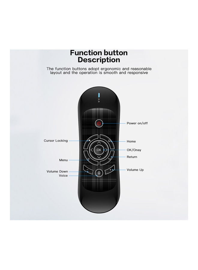 NIBEMINENT R2 Remote Control Mouse IR Smart Mini Keyboard Black - Image 3