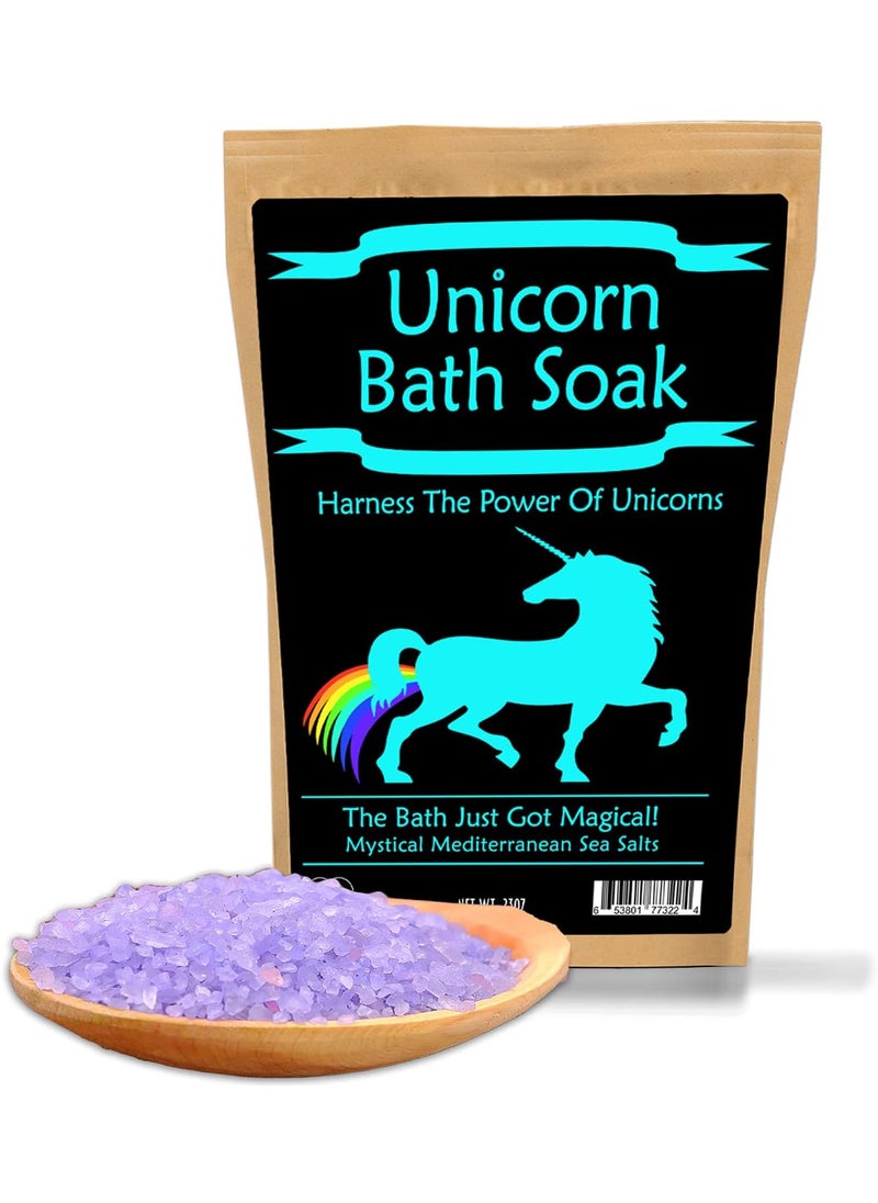 Gears Out Unicorn Bath Soak  Unicorn Bath Salts Luxury Bath Products Funny Unicorn Gifts for Girls Unicorn Bath and Body Gifts for Women Premium Mediterranean Sea Salts Rainbow Gifts Rainbow Bath Soak Salts 