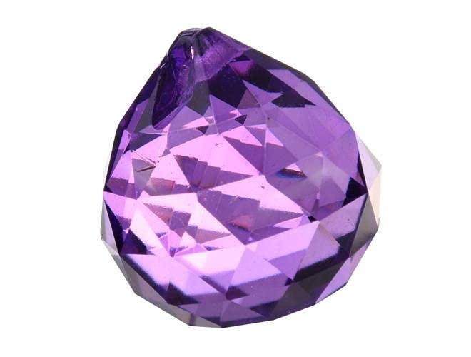 CRYSTA WORLD Crystal Prism Suncatcher Size 30 mm Glass Art Hanging Crystal Sun Catcher Prism Ball for Christmas Tree Decoration and Car Pendants (Purple) - Image 5