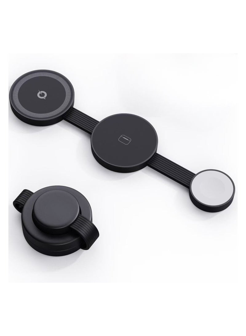 general 3-in-1 Portable Wireless Fast Charger - Foldable Design for iPhone, Apple Watch, and AirPods, Stylish and Lightweight - Image 1