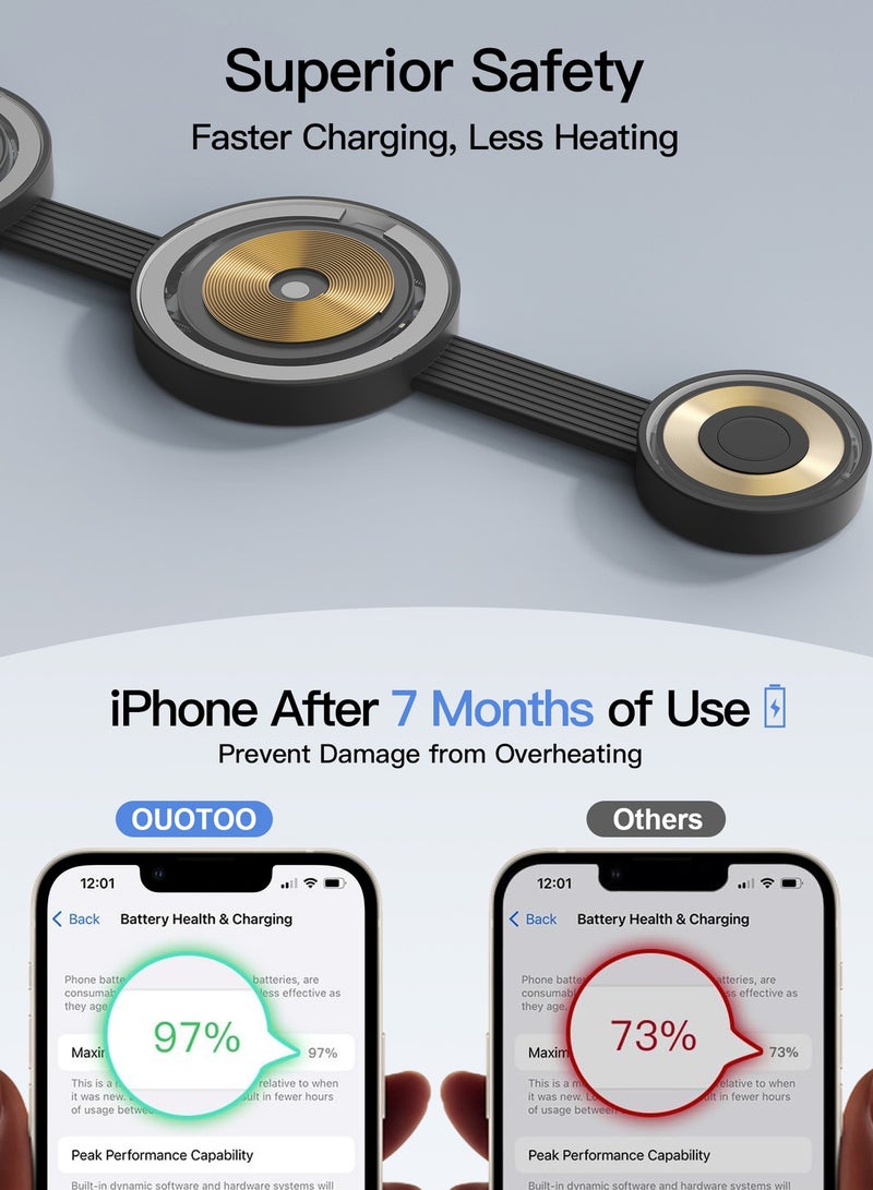 general 3-in-1 Portable Wireless Fast Charger - Foldable Design for iPhone, Apple Watch, and AirPods, Stylish and Lightweight - Image 4