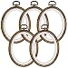 GuoFa Oval Embroidery Hoops 5PCS 5 x 4 Inch Resin Imitation Wood Hoops for Cross Stitch Sewing Needlework Vintage Decorative Frames for Crafts Display - Image 2