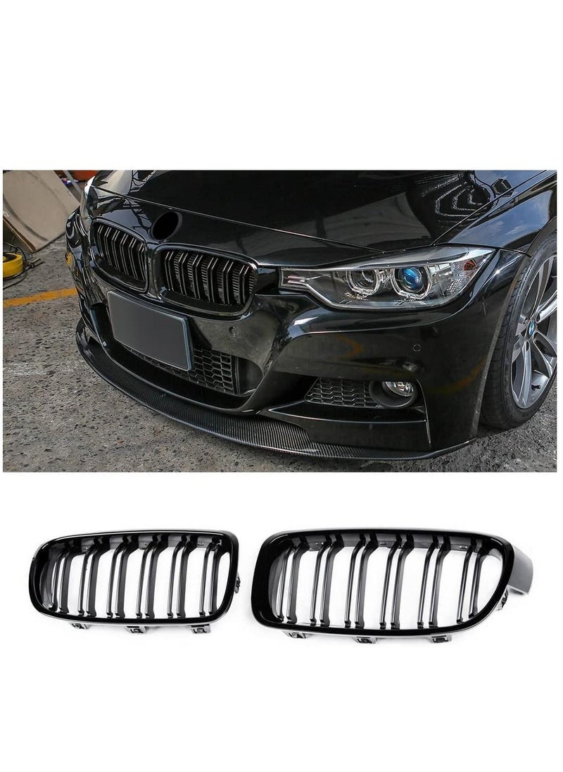 Generic Front Bumper Grille Fit For Bmw F30 F31 3-Series 2012-2018 - 1 Pair  - Image 2