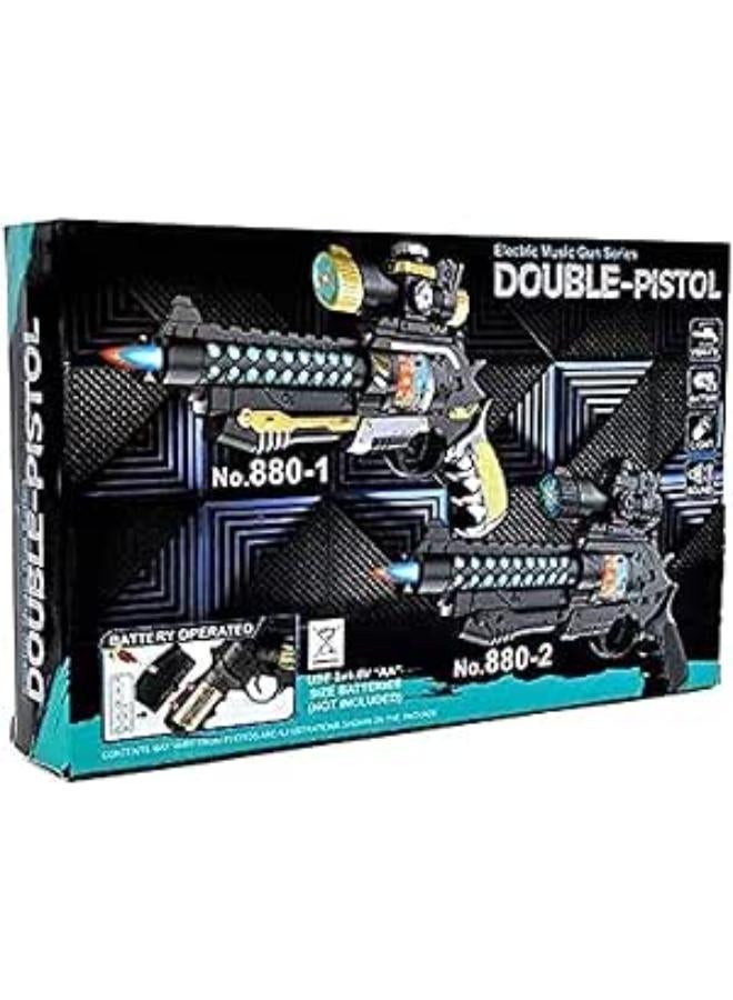 double pistol for children voice And lighting Multicolor 880-2