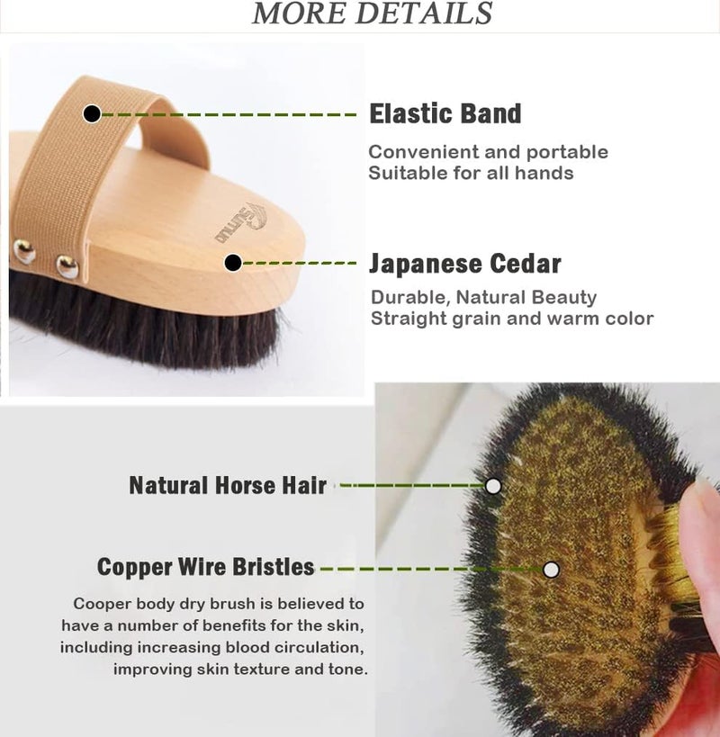 Copper body dry brush, revitalize skin, smooth skin, relieve stress - Image 2