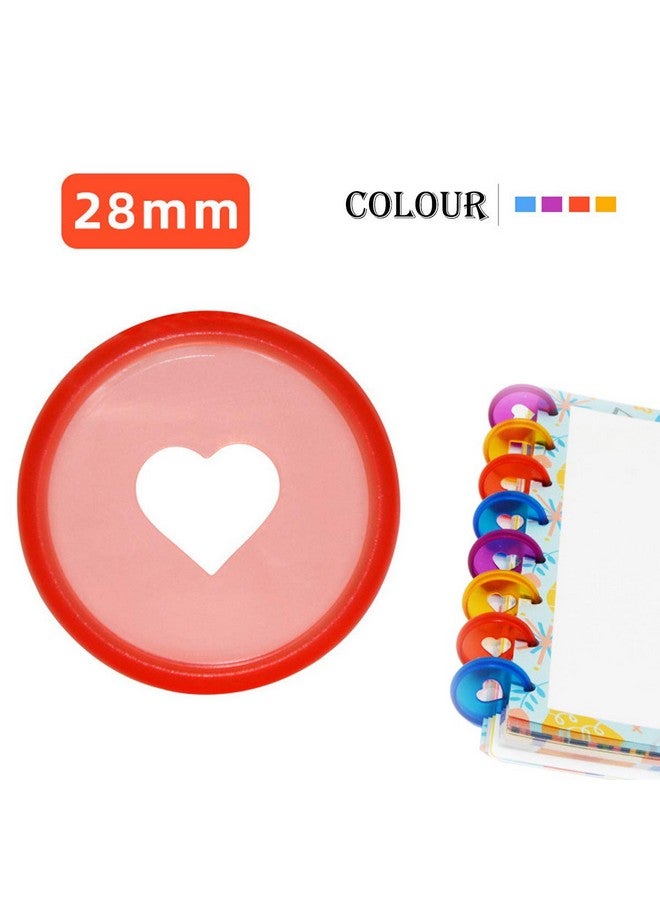 Haploon 100 Pieces 1 Inches Mini Plastic Book Binding Discs,25 Colors Binding Ring Discs Expansion Discs Mushroom Hole Loose Leaf Ring Round Binding Mini Disc Buckle Hoop For Diy Notebooks Planners - Image 2