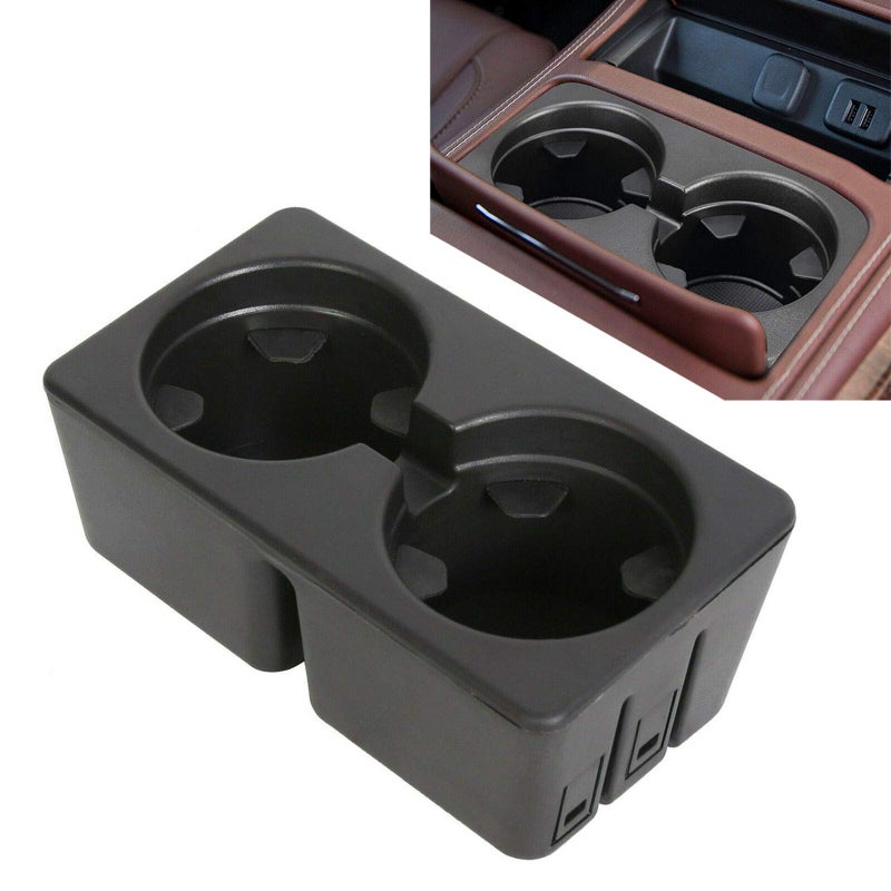 ECOTRIC Cup Holder Compatible with 20072014 Chevy Silverado Avalanche Tahoe Sierra Suburban Yukon Replacement for 19154712 Center Console Beverage Drink Insert