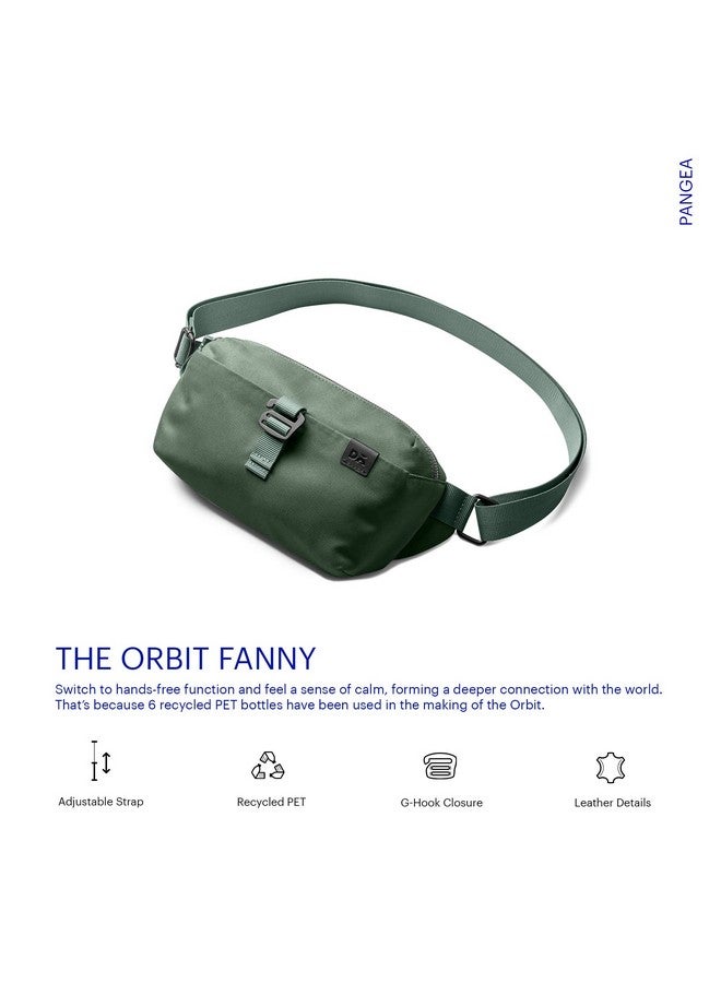 DailyObjects PET Kelp Orbit Fanny Unisex Sling Crossbody Waist Bag I 100% Recycled | Handcrafted | Travel Pouch Bag I Stylish and Spacious | Adjustable Straps with G-Hook Closure | Made in India - Image 2