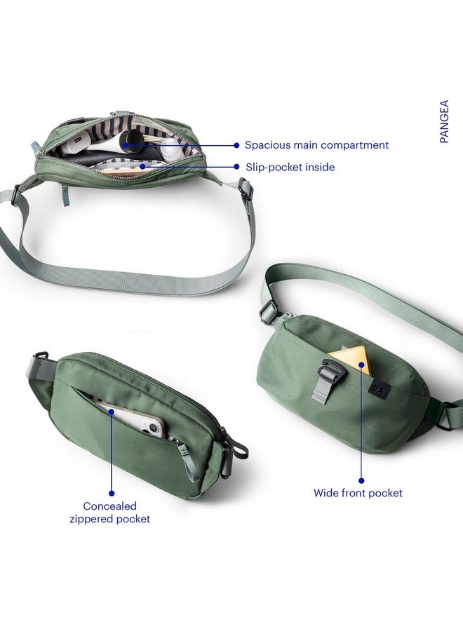 DailyObjects PET Kelp Orbit Fanny Unisex Sling Crossbody Waist Bag I 100% Recycled | Handcrafted | Travel Pouch Bag I Stylish and Spacious | Adjustable Straps with G-Hook Closure | Made in India - Image 5