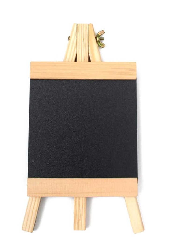Generic Chalkboard Small Black Board 16x29 cm Tabletop Notice Board with Wooden Stand  - Image 1