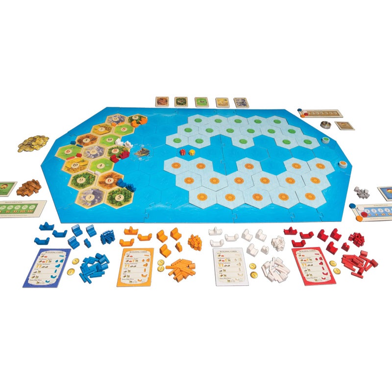 CATAN Explorers & Pirates Board Game Expansion - Set Sail on Epic Adventures! Strategy Game, Family Game for Kids and Adults, Ages 12+, 3-4 Players, 90 Minute Playtime, Made by CATAN Studio - Image 2