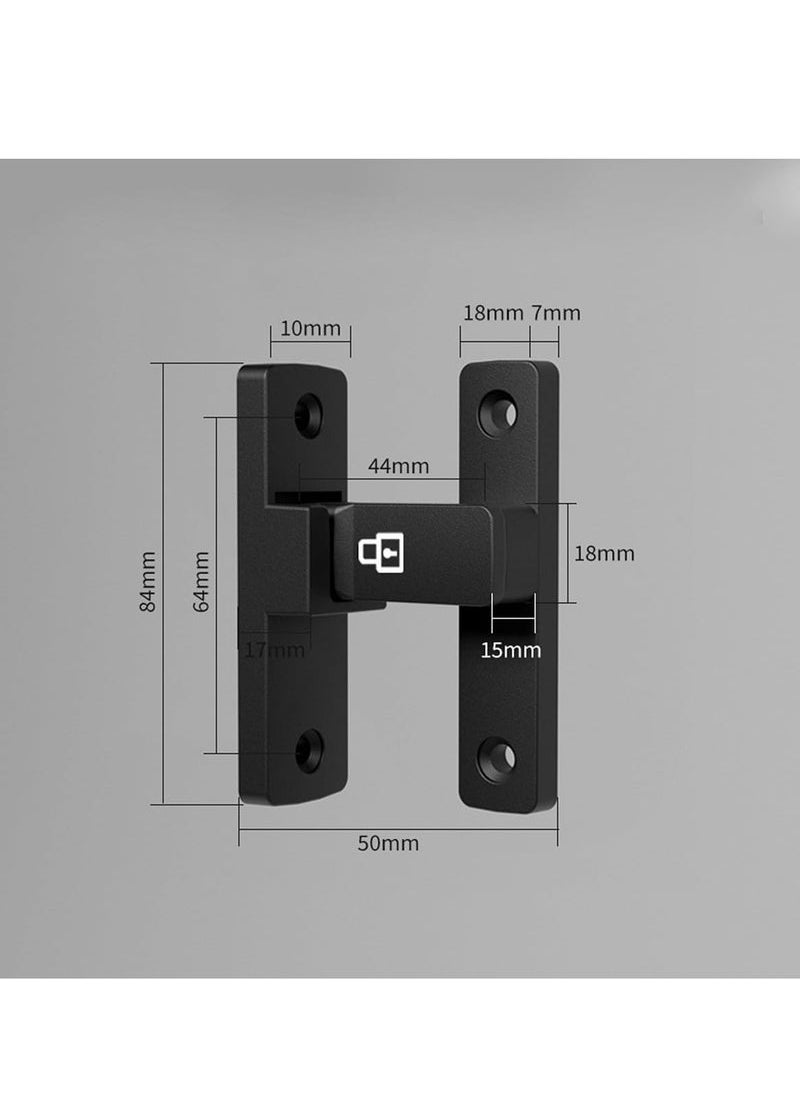 Captaintech Luminous Black Sliding Bolt Locks, Flip Door Locks,Wardrobe Door Locks,Heavy Duty Gate Latch Clasp Lock(Glow Black)  - Image 2