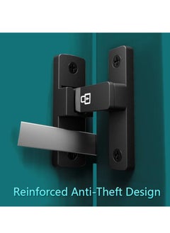 Captaintech Luminous Black Sliding Bolt Locks, Flip Door Locks,Wardrobe Door Locks,Heavy Duty Gate Latch Clasp Lock(Glow Black)  - Image 3