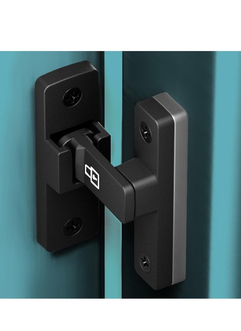 Captaintech Luminous Black Sliding Bolt Locks, Flip Door Locks,Wardrobe Door Locks,Heavy Duty Gate Latch Clasp Lock(Glow Black)  - Image 4