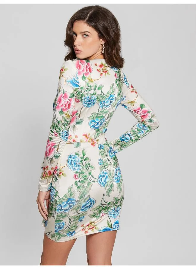 جس Printed Wrap Dress
