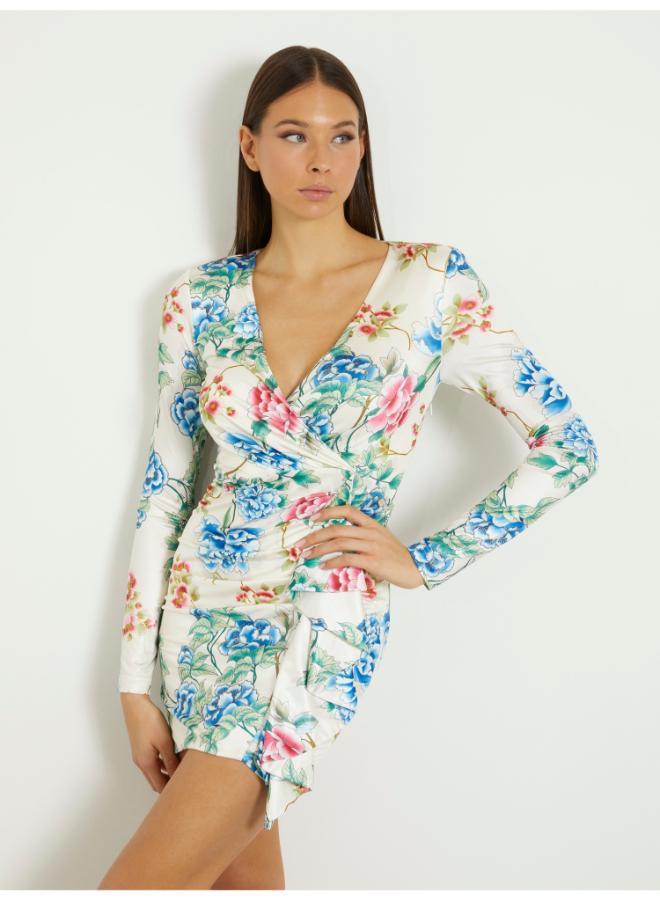 جس فستان قصير بطبعة زهور - Image 3