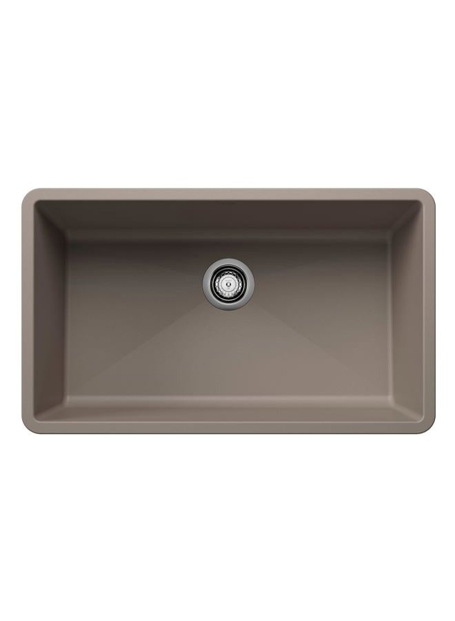 Blanco , Truffle 441297 PRECIS SILGRANIT Super Single Undermount Kitchen Sink, 32" X 19" - Image 1