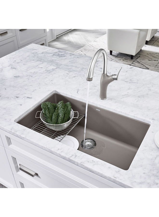 Blanco , Truffle 441297 PRECIS SILGRANIT Super Single Undermount Kitchen Sink, 32" X 19" - Image 3