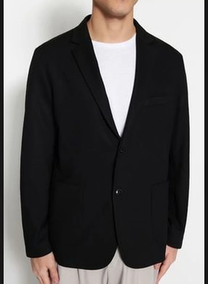 trendyol Black Men's Slim Fit Double Pocketed Blazer