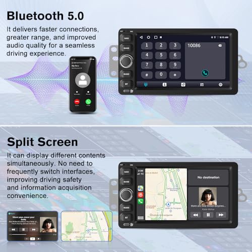 Junsun 4Core 64GB Car Radio Stereo for Chevy Chevrolet Silverado GMC SSR Tahoe 2003-2006,GMC Siera Yukon 2003-2006,Hummer H2 2003-2007 with Android 13 Wireless CarPlay Android Auto Backup Camera - Image 4