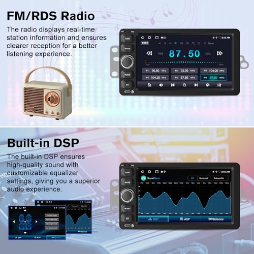 Junsun 4Core 64GB Car Radio Stereo for Chevy Chevrolet Silverado GMC SSR Tahoe 2003-2006,GMC Siera Yukon 2003-2006,Hummer H2 2003-2007 with Android 13 Wireless CarPlay Android Auto Backup Camera - Image 5