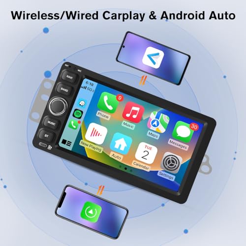 Junsun 4Core 64GB Car Radio Stereo for Chevy Chevrolet Silverado GMC SSR Tahoe 2003-2006,GMC Siera Yukon 2003-2006,Hummer H2 2003-2007 with Android 13 Wireless CarPlay Android Auto Backup Camera - Image 2