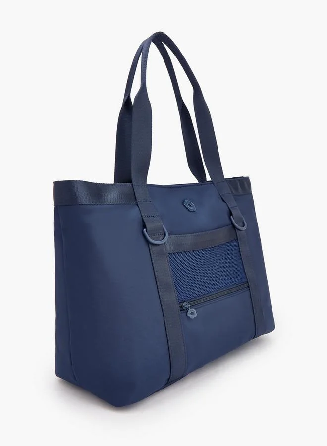 Missy Solid School Tote Bag With Zip Closure - 34x14x26 CM