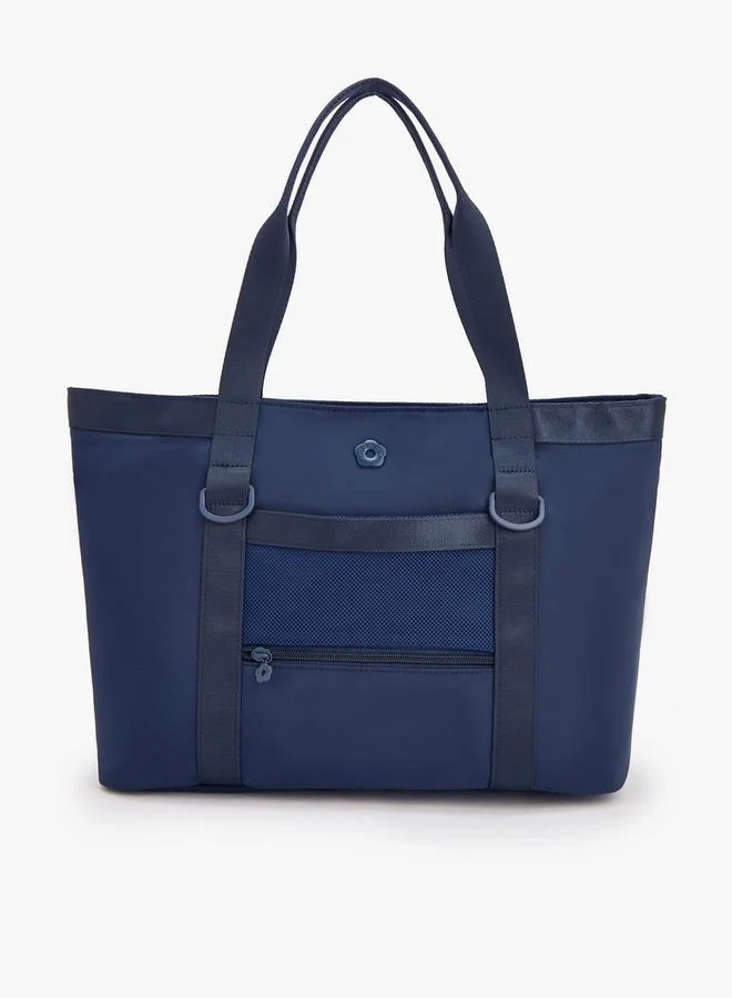 Missy Solid School Tote Bag With Zip Closure - 34x14x26 CM