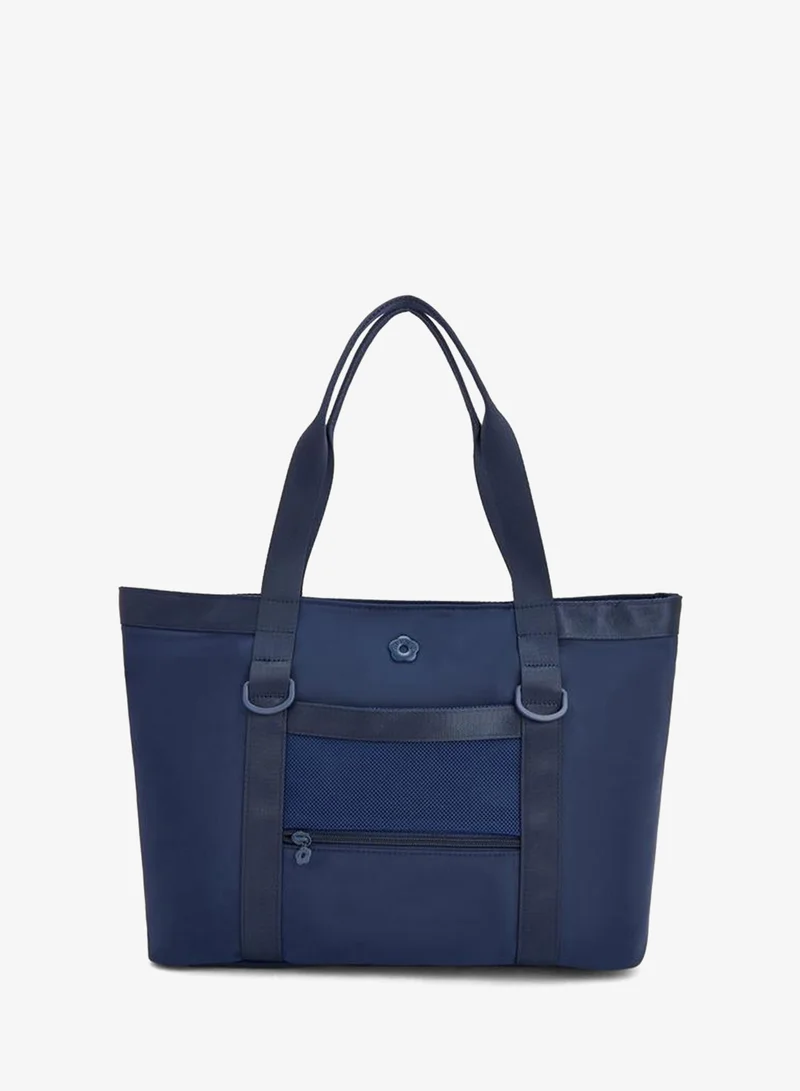 Missy Solid School Tote Bag With Zip Closure - 34x14x26 CM