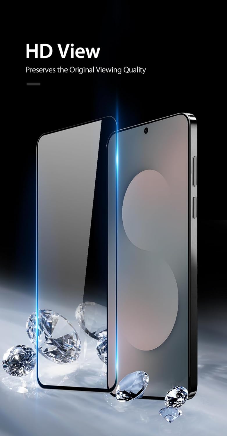 XTRENGTH Advanced HD+ Tempered Glass Screen Protector Designed for Samsung Galaxy S25 FE 5G - Edge to Edge Full Screen Coverage with Easy Installation Kit (Anti-Scratch) - Image 3