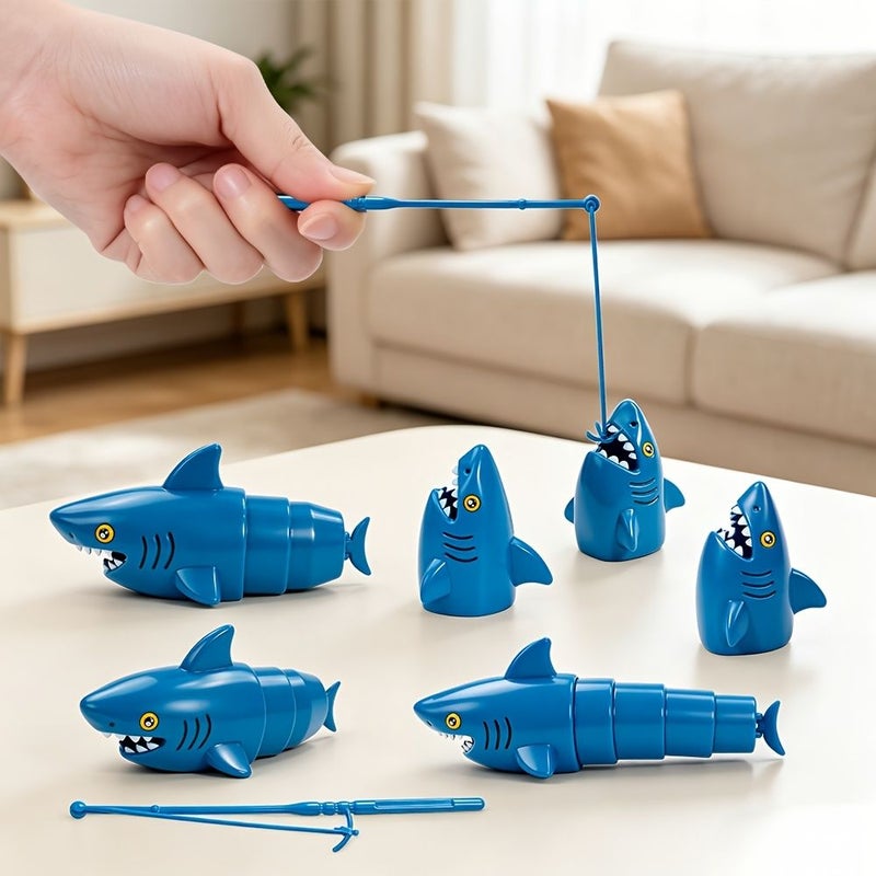Creative Plastic Fishing Game Retractable Board Game Party Interactive Toys Gift Set - Image 1