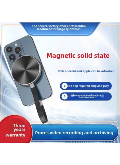Magnetic Solid State Drive Android External Disk 1T Magnetic U Disk 512G High Speed Usb3.2 Large Capacity PSSD-Capacity:1t M1 Magnetic Hard Drive 2000mb/s [free Magnetic Ring + Storage Bag]-Interface:Type-C USB3.2