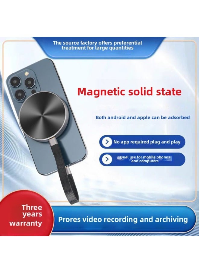 Generic Magnetic Solid State Drive Android External Disk 1T Magnetic U Disk 512G High Speed Usb3.2 Large Capacity PSSD-Capacity:1t M1 Magnetic Hard Drive 2000mb/s [free Magnetic Ring + Storage Bag]-Interface:Type-C USB3.2  - Image 1
