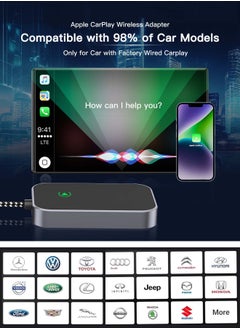 Generic Carplay Wireless Adaptor For IPhone-Wifi-5Ghz , Apple Carplay Wireless Adaptor 2024 Upgraded, Carplay Compatible To All Wired Apple Carplay Cars, USB A+USBC Support, Metalic Design  - Image 4