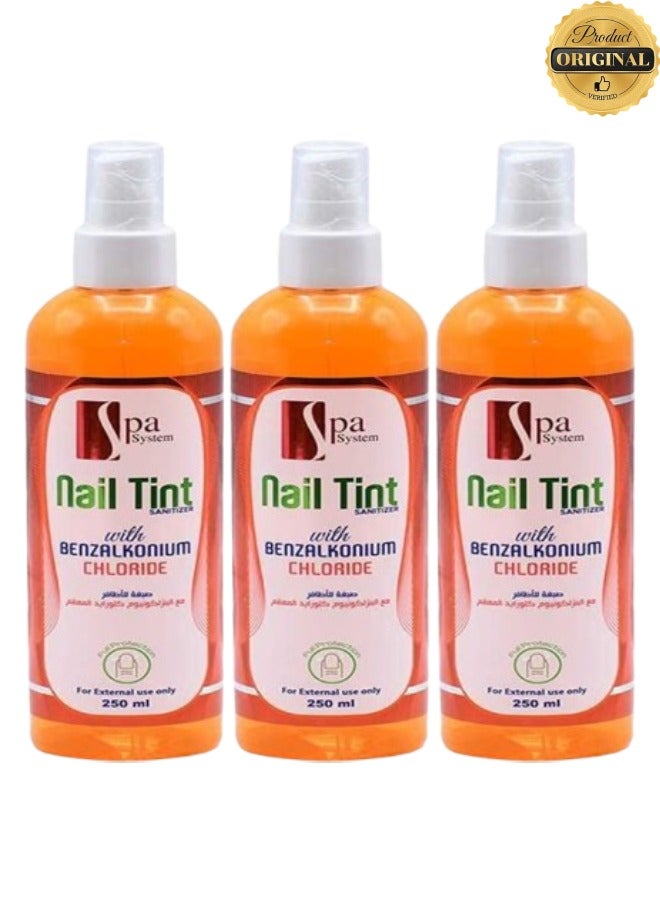 سبا سيستم 3 قطع صبغة أظافر بكلوريد البنزالكونيوم للاستخدام الخارجي فقط 250 مل - Image 1