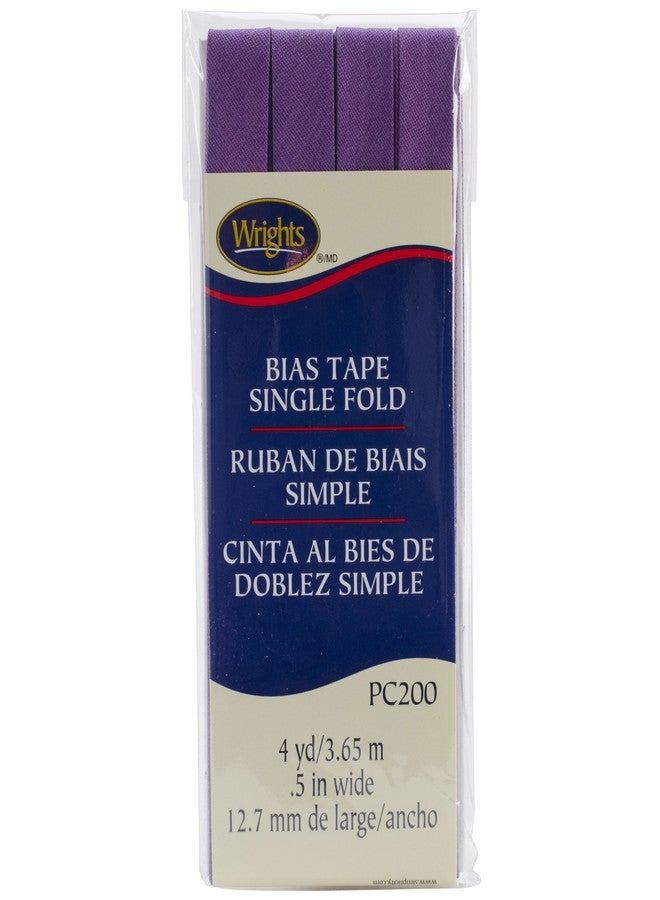 Wrights Products 117-200-064 Single Fold Bias Tape, 1/2" by 4 yd., Purple