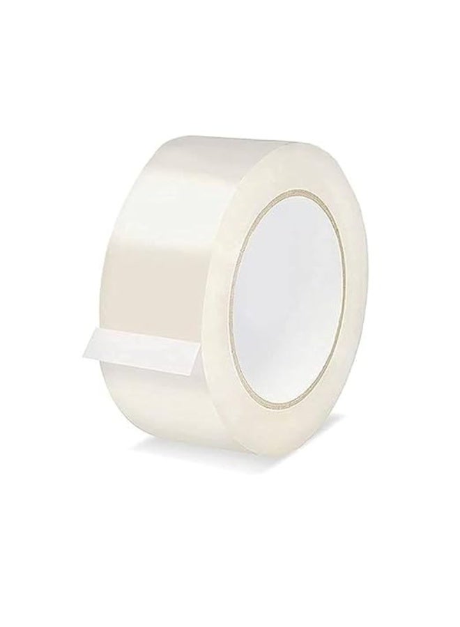 Jagravo Transparent Packing Tape 2 x 50 Yards Heavy Duty Adhesive Box Sealing Tape for Packaging, Parcel Boxes, Moving, Postal Bags, Storage & Office Supplies – 1 Roll - Image 1
