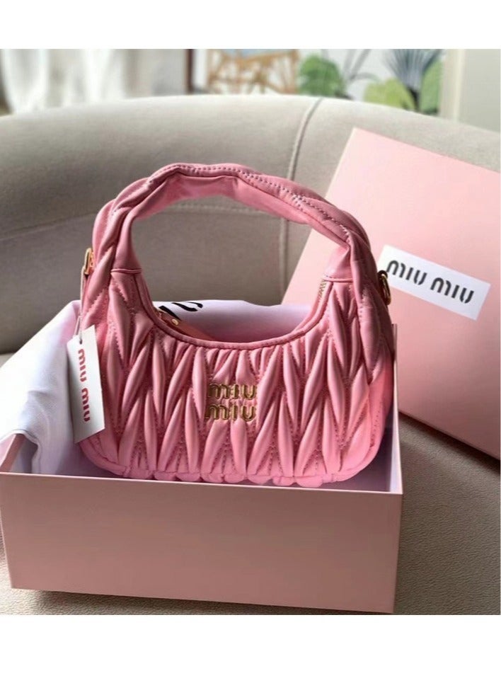 Miu Miu Pleated Cross-body Shoulder Bag Handbag 20*14.5*6cm - Image 1
