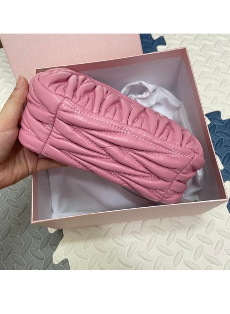 Miu Miu Pleated Cross-body Shoulder Bag Handbag 20*14.5*6cm - Image 4