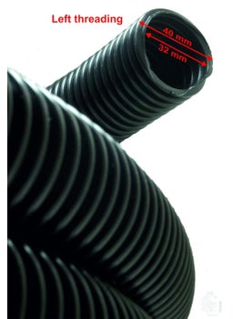 RODAK Rodak Vacuum Cleaner Hose 32mm Inner Diameter 40 mm Outer Diameter Black 4m  - Image 4