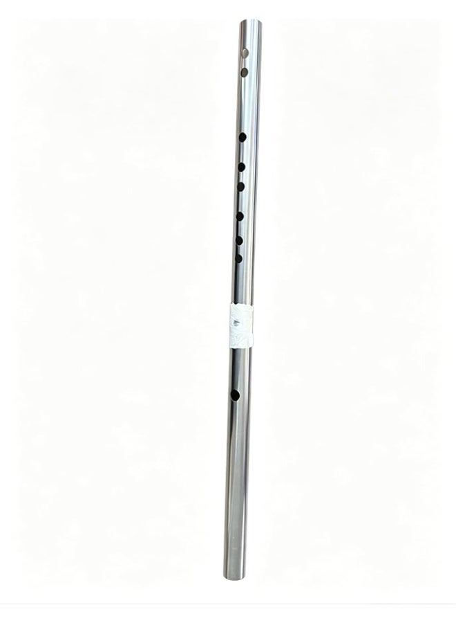My souq Professional Stainless Steel Flute - Durable Metal Woodwind Instrument - Silver - Image 1