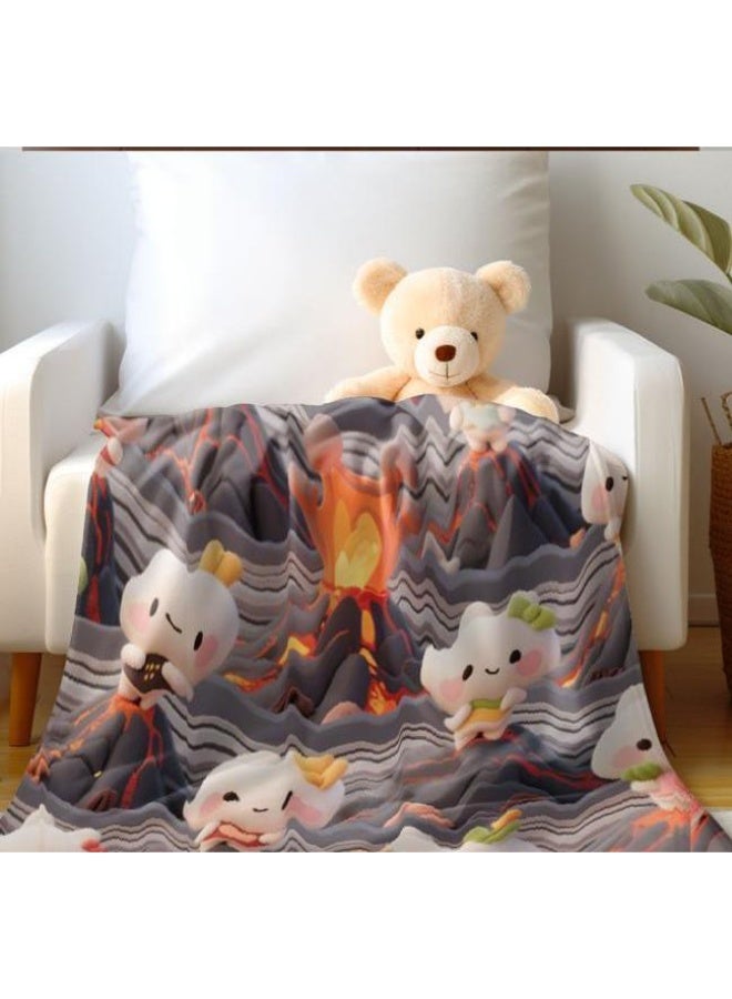 عام بطانية رقيقة من الفانيلا الكرتونية للأطفال والرضع (دافئة ومريحة، ومناسبة للنوم والألعاب) 70 سم * 100 سم - Image 3