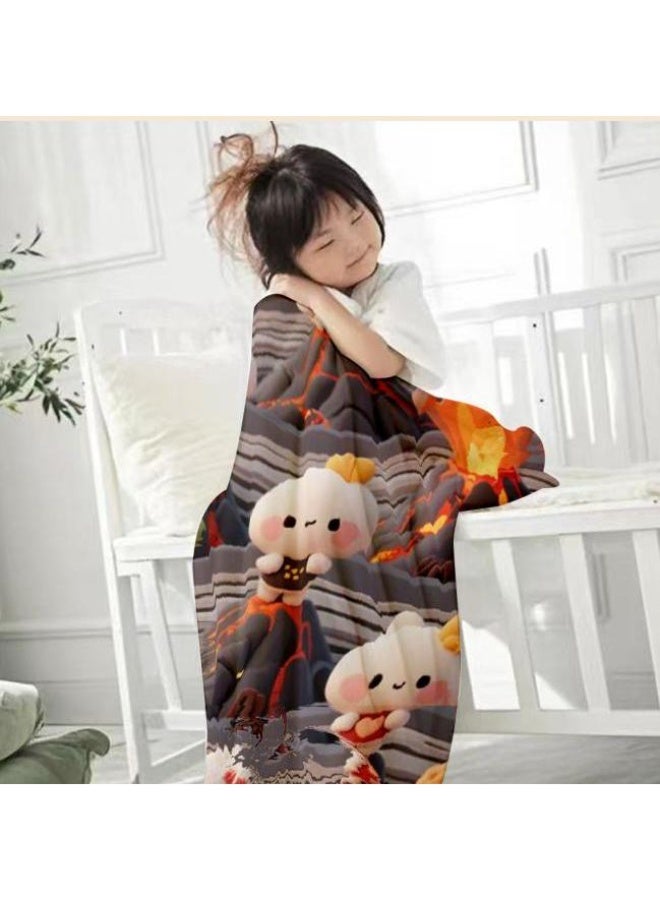 عام بطانية رقيقة من الفانيلا الكرتونية للأطفال والرضع (دافئة ومريحة، ومناسبة للنوم والألعاب) 70 سم * 100 سم - Image 1