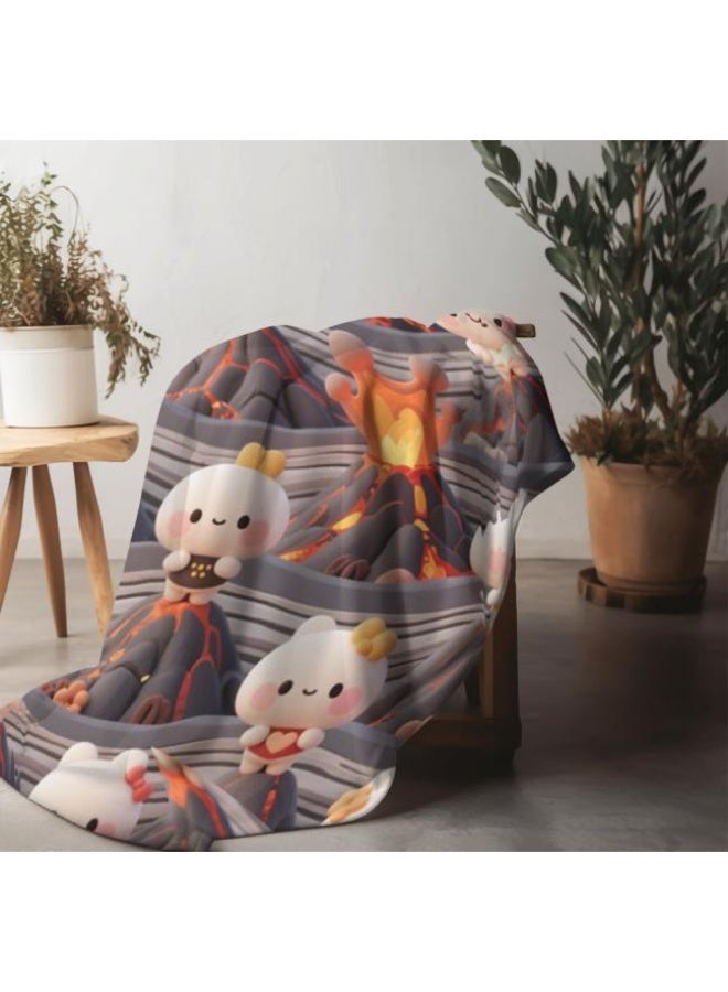 عام بطانية رقيقة من الفانيلا الكرتونية للأطفال والرضع (دافئة ومريحة، ومناسبة للنوم والألعاب) 70 سم * 100 سم - Image 4