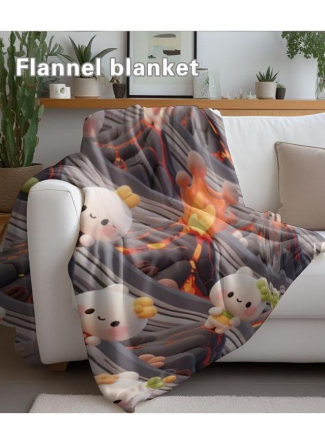 عام بطانية رقيقة من الفانيلا الكرتونية للأطفال والرضع (دافئة ومريحة، ومناسبة للنوم والألعاب) 70 سم * 100 سم - Image 5