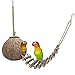 Niteangel Natural Coconut Hamster Hideaway with Ladder Bird and Small Animal Toy House with Ladder Smooth Surface - Image 3