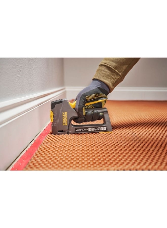 Stanley - Fatmax 6-in-1 Heavy Duty Multi Tacker with Staples Grey and Yellow 16.4 x 3.5 x 18.7 cm FMHT6-70868 - Image 1