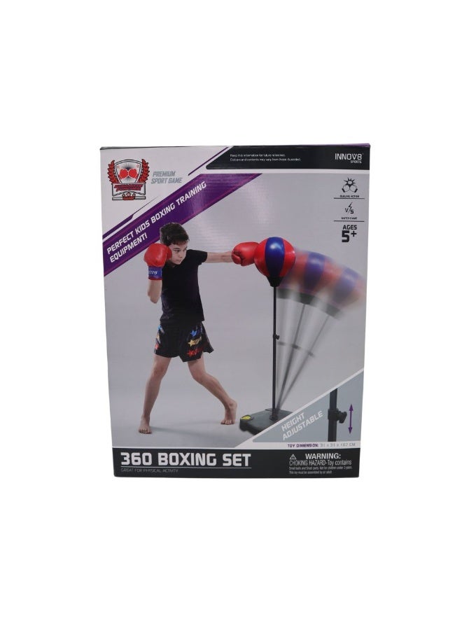Hostfull Adjustable Kids Boxing Set – Professional Punching Ball with Weighted Stand and Padded Gloves – Height-Adjustable Heavy Bag with Bounce-Back Action – Stress Relief Sports Kit for Boys & Girls - Image 1