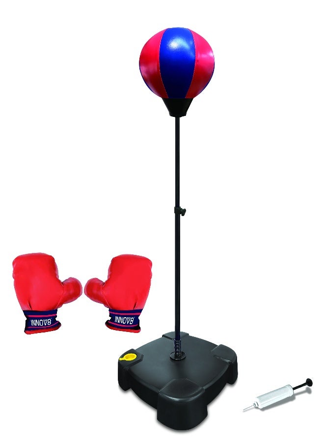 Hostfull Adjustable Kids Boxing Set – Professional Punching Ball with Weighted Stand and Padded Gloves – Height-Adjustable Heavy Bag with Bounce-Back Action – Stress Relief Sports Kit for Boys & Girls - Image 3