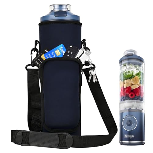 NUENSS-ROR Storage Sleeve Bag for Ninja Blast Max Portable Blender with Shoulder Strap and Accessory Pocket compatible with BC251NV/BC251IV/BC251GY/BC251MT/BC251PK/BC251LD/BC251SL, 22 oz (Navy blue) - Image 1